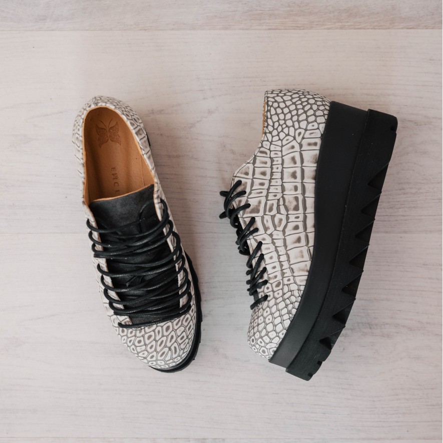Pantofi - .Lyon - Croco Grey